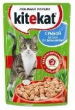 Паучи для кошек Kitekat с рыбой в соусе 0,1 кг.